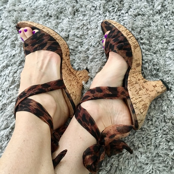 Nine West Shoes - Leopard wedges